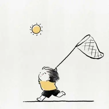 超萌可爱暖心治愈头像插画图片