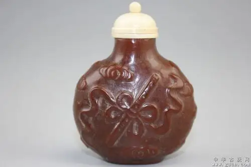 清代葫芦套模暗八仙纹鼻烟壶ctp-010 - 中华古玩网 - 古董收藏,古玩