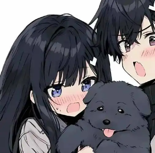 二次元ins风动漫一男一女情头 高质量好看甜到爆的情侣头像