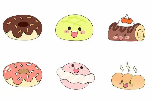 漂亮的纸杯蛋糕简笔画彩色图片大全甜点 甜品 食物 视频 甜食 纸杯