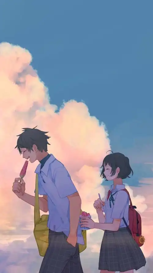 甜甜的动漫情侣图 甜得也想恋爱了