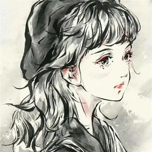 超好看的手绘头像女生