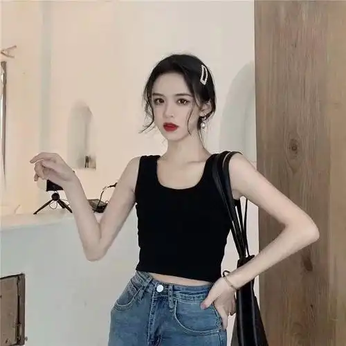 女2021夏新款 紧身内搭上衣外穿欧美辣妹打底 短款 - 女装/女士精品