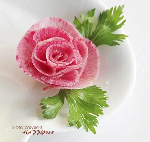 整合6种家常蔬菜摆盘花样图切法