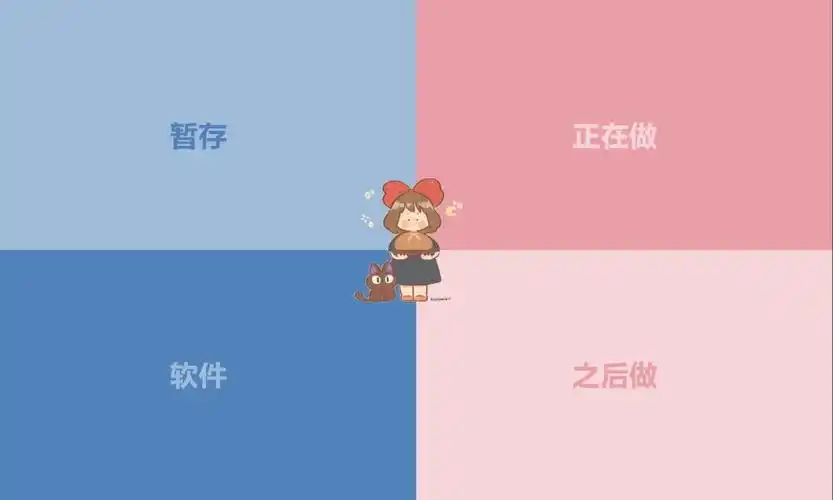 工作四格桌面壁纸