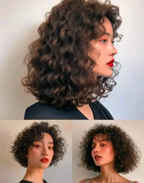 今冬女士发型别乱整,最美还是羊毛卷全头烫,复古时尚