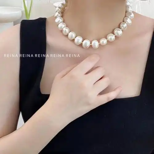 大颗珍珠优雅复古赫本风项链