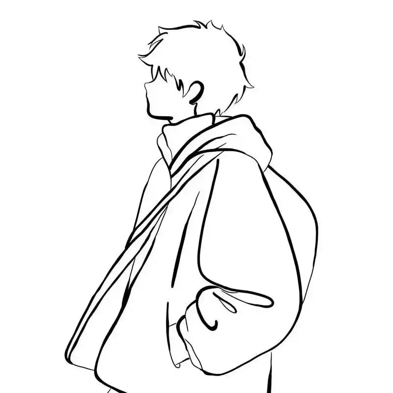 简单点,一切都简单点…#简笔画 #优质头像 #男生 - 抖音