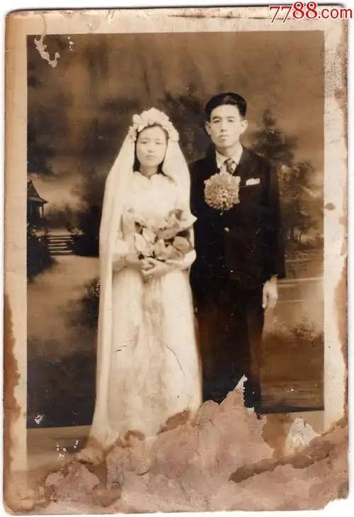 民国西式结婚照10572厘米