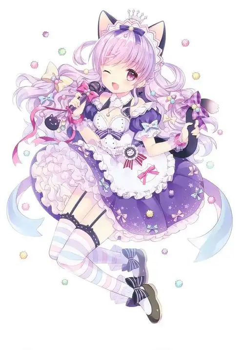 [1377] 动漫美少女 兽耳少女 二次元手绘 萝莉萌妹子御姐 插画漫画