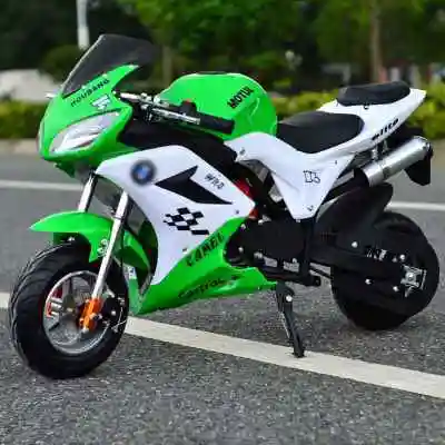 新品二四冲程中号儿童小型摩托车迷你小赛跑车小摩托机车49cc促销