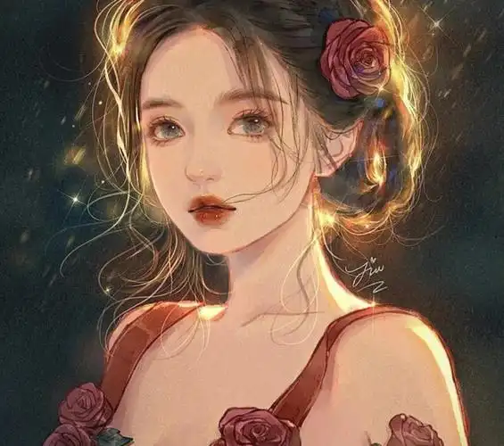 手绘漂亮女生插画头像【插画头像图片大全头像】