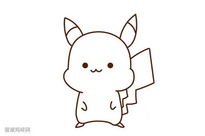 萌萌的皮卡丘怎么画简单-图7