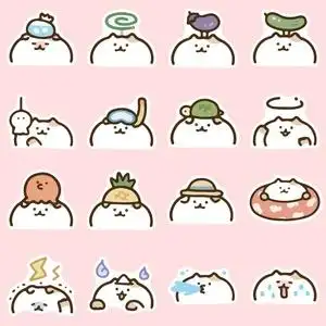 40张迷人的兔子手账贴纸装饰小图案卡通可爱卖萌兔子手机水杯杯.