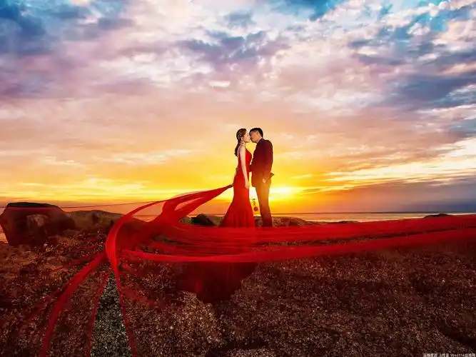 厦门旅拍客片-海上礁石-泉州法蝶星语婚纱摄影相册-wed114结婚网