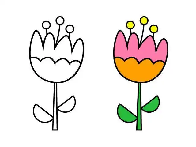 幼儿园中班教案花朵简笔画