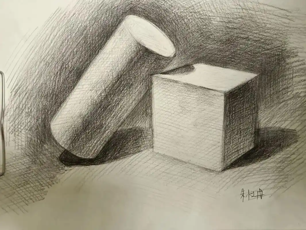 借鉴下大闺女的画#素描静物 #认真学习的孩子 #艺术生的小精 - 抖音