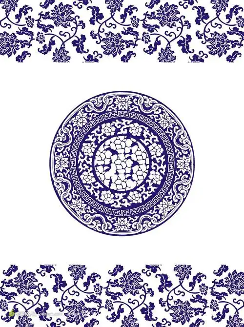 青花瓷花纹素材-堆糖,美好生活研究所