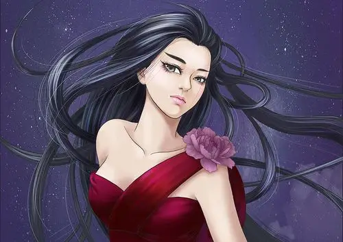 长发飞扬的姑娘|插画|创作习作|新瓦肯星 - 原创作品 - 站酷 (zcool)