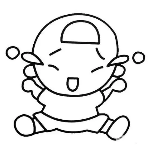 小孩如何绘画小婴儿呆萌可爱手绘小婴儿简笔画图片儿童学画小宝宝简笔