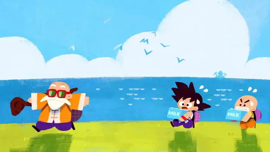 龙珠萌系像素风桌面壁纸_卡通动漫_壁纸下载_美桌网