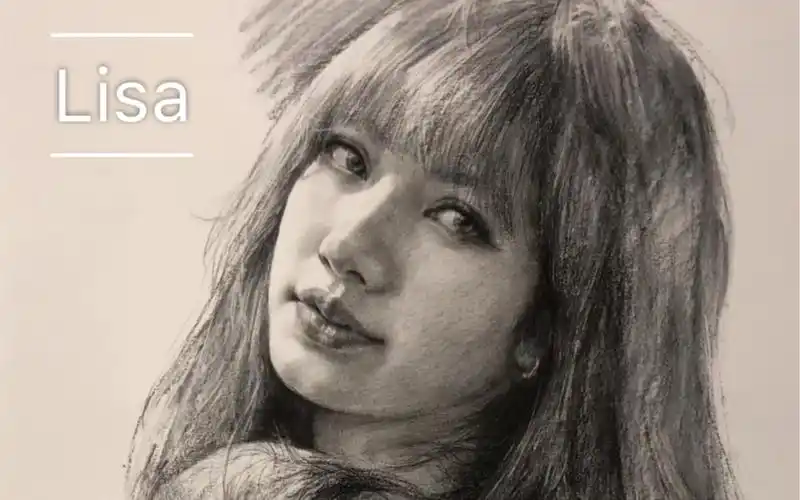 素描人像杨煌画lisa