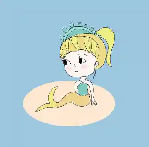 美人鱼怎么画二年级美人鱼公主画