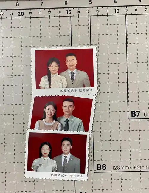 近日修图成果77超好看复古花边结婚登记照