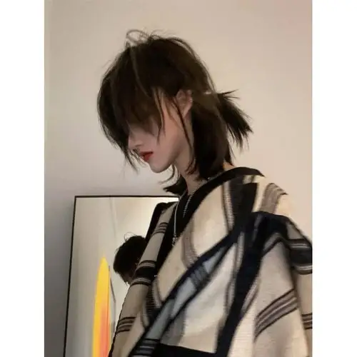 武士头假发男日系帅气cos宫本武藏短直发可扎发型设计超a整顶发套 米