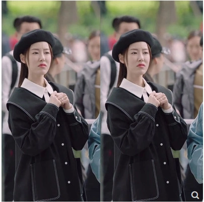 亲爱的热爱的蓝莓杨紫同款黑色风衣外套女中长款大衣2019春秋新款