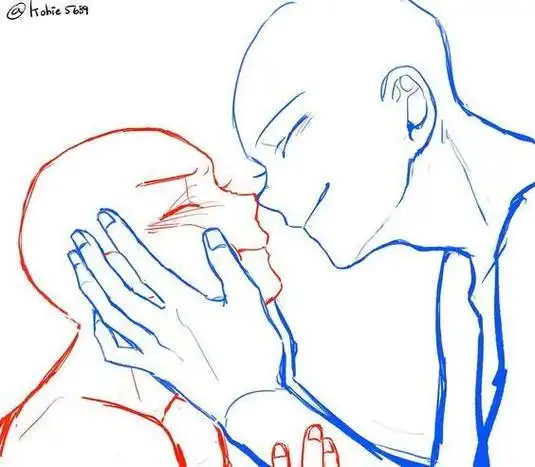 绘画情情侣互动姿势参考