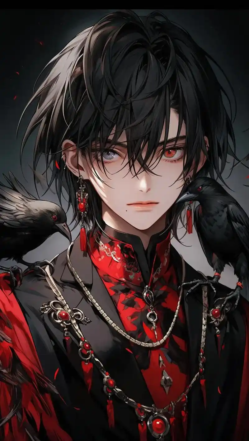 红黑.#二次元 #高清图片 #动漫男头 #好图分享 #小信a - 抖音