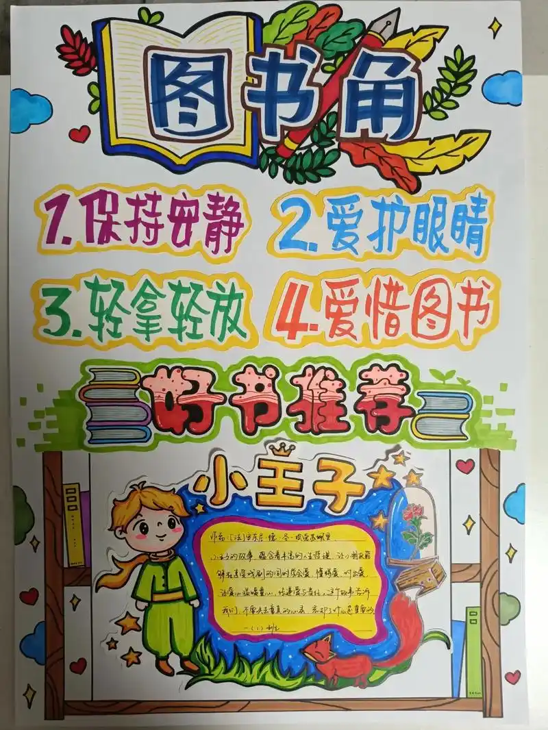 小学班级的图书角.小学班级里都有图书角,海报可以这样做,快给 - 抖音