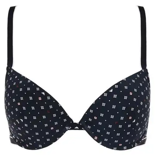 emporio armani 阿玛尼 女士蓝底白色印花锦纶全杯文胸 163376 5a236