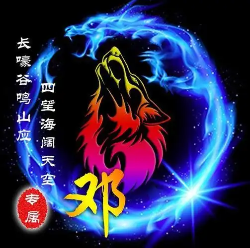 经典狼图腾姓氏头像(炫酷 霸气,内涵)非常引人注目哦