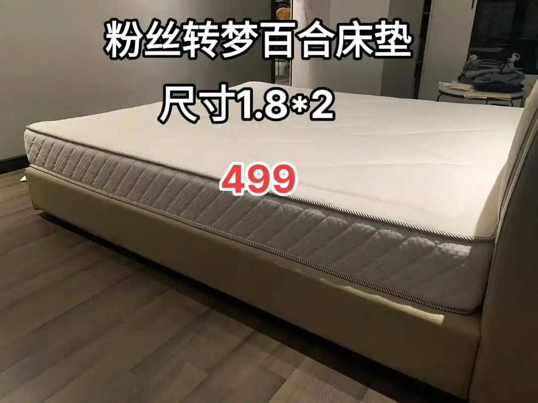 梦百合床垫9成新,使用过一次.原来小3000.现在499特价 - 抖音
