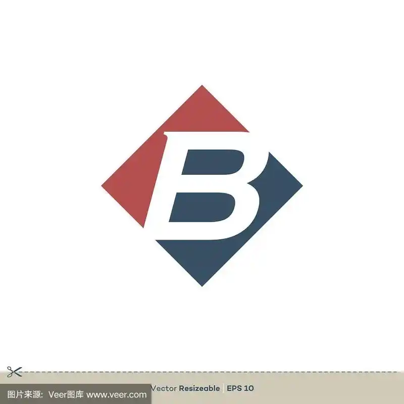 b字母标志模板插图设计.向量eps 10.