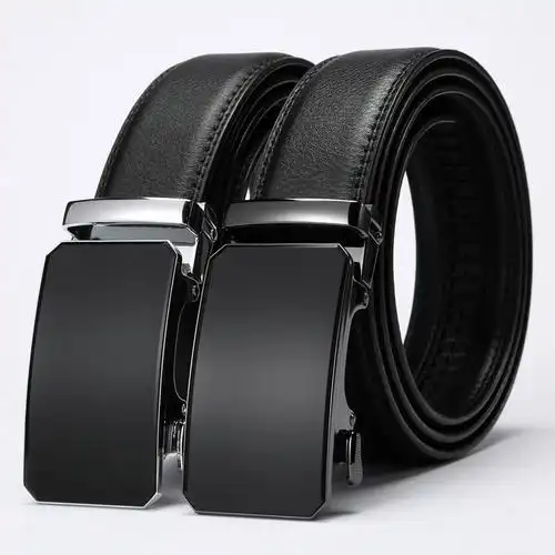 盛世尼曼男士皮带皮扣韩版潮流青年时尚黑色大气腰带男士裤带