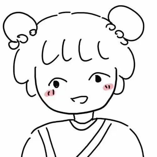 娃娃头像可爱简笔画