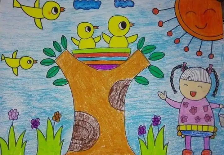 儿童春天简笔画图片大全7.儿童画画