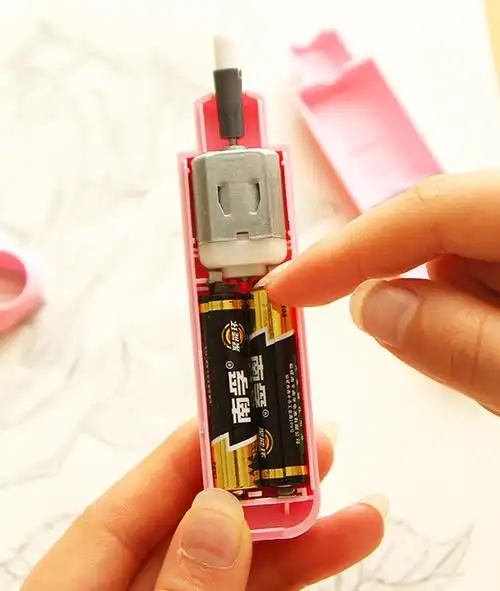 1754日本三木sunwood创意可爱电动橡皮擦绘图像皮 学习用品文具