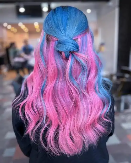 高级渐变蓝加粉色