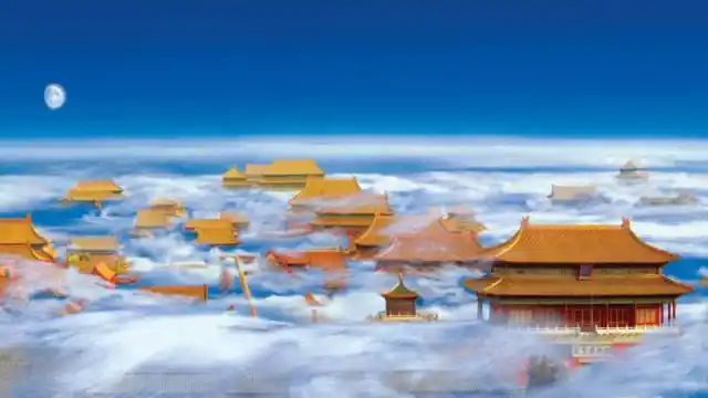 神话传说中的天宫真的存在吗?据说有人在飞机上拍到了天宫的照片