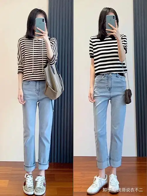 终于找到适合普通人的九分牛仔裤搭配实用又时髦值得借鉴