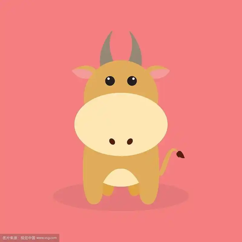 可爱的卡通牛