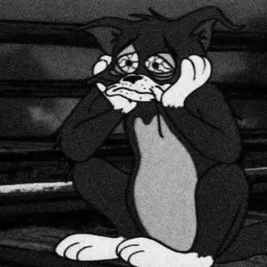 汤姆猫丧图头像高清好看的抖音汤姆猫丧图黑白头像