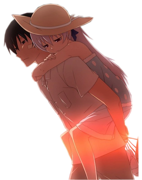 求几个动漫头像,要女生在男生怀里哭的