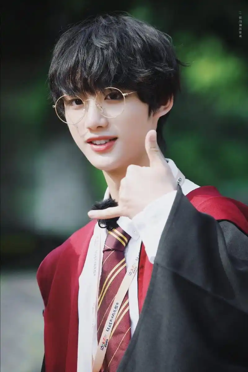 丁程鑫# 不知不觉中哈利波特长大啦@丁程鑫_时代少年团 戴着金丝眼镜