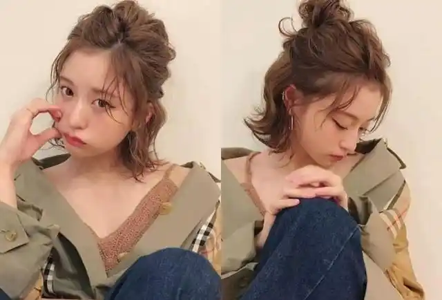 减龄又俏皮,风靡整个时尚圈的"半扎丸子头",款款都好看!