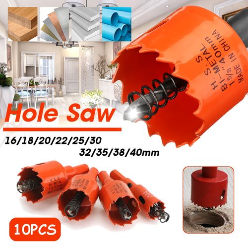16-200mm hss bi-metal wood hole saw cutter tooth cutter dril